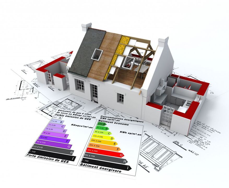 Energy saving plan for house building